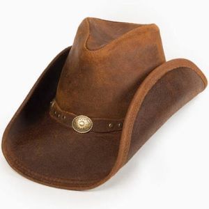 NWT Minnetonka Silverton Dude - Leather Cowboy Hat Size Large